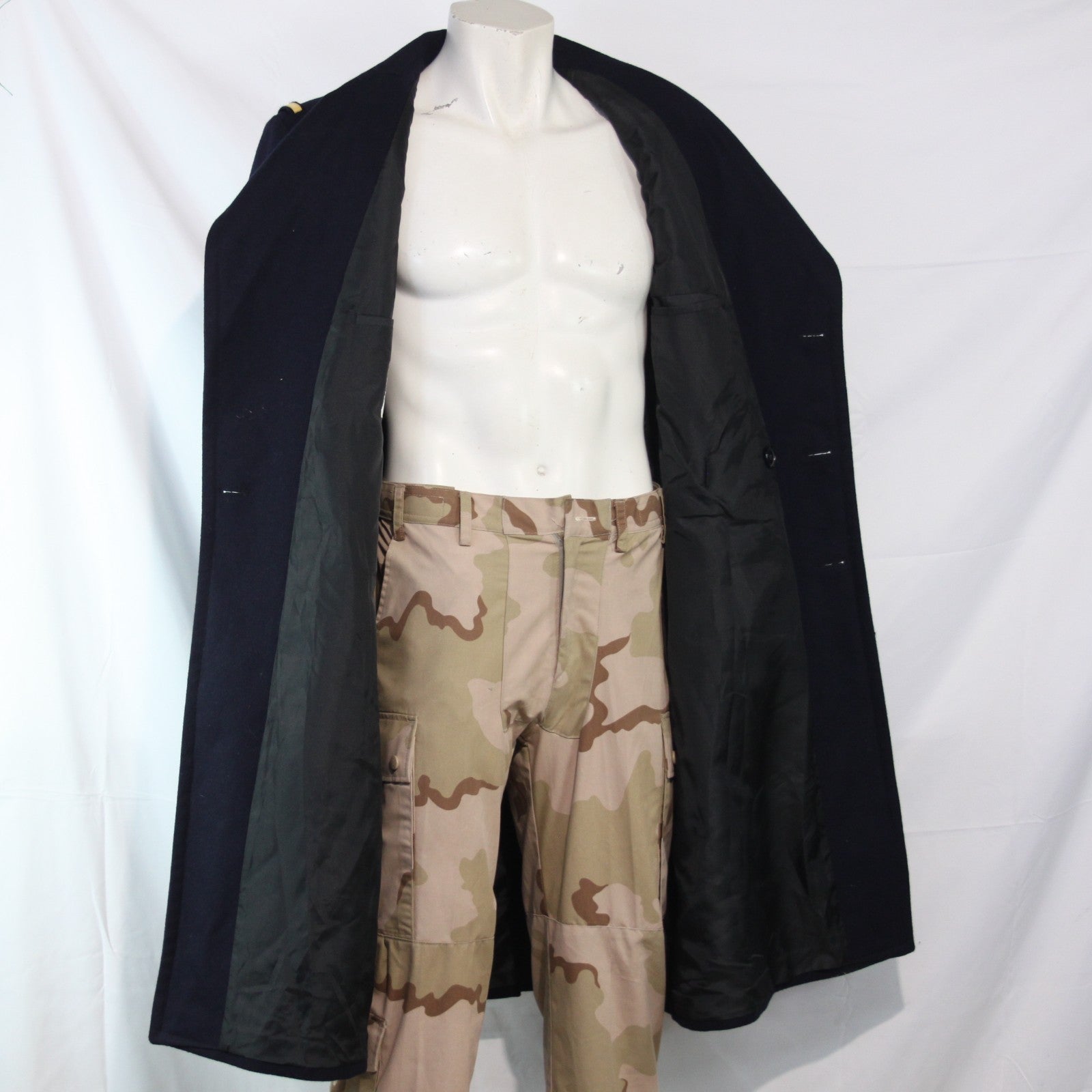 Mens French Airforce Overcoat Greatcoat Genuine Surplus 38-40" Chest (3513)
