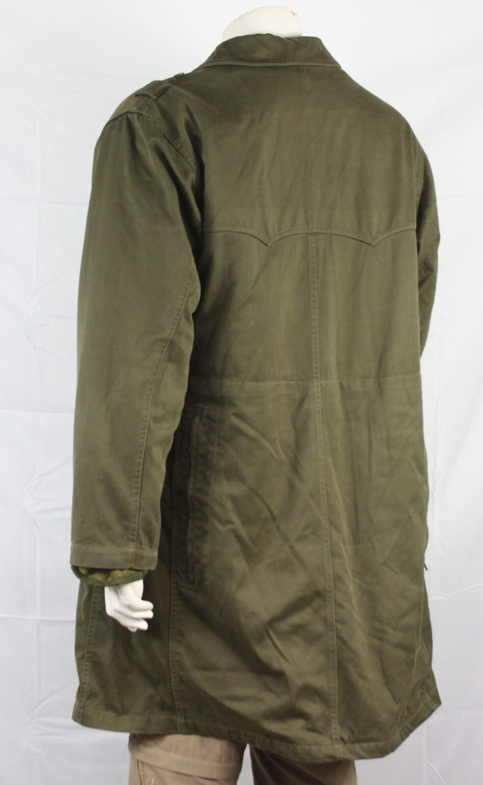 Genuine Surplus Serbian Olive Winter Parka Cotton Canvas Quilted Button in Liner