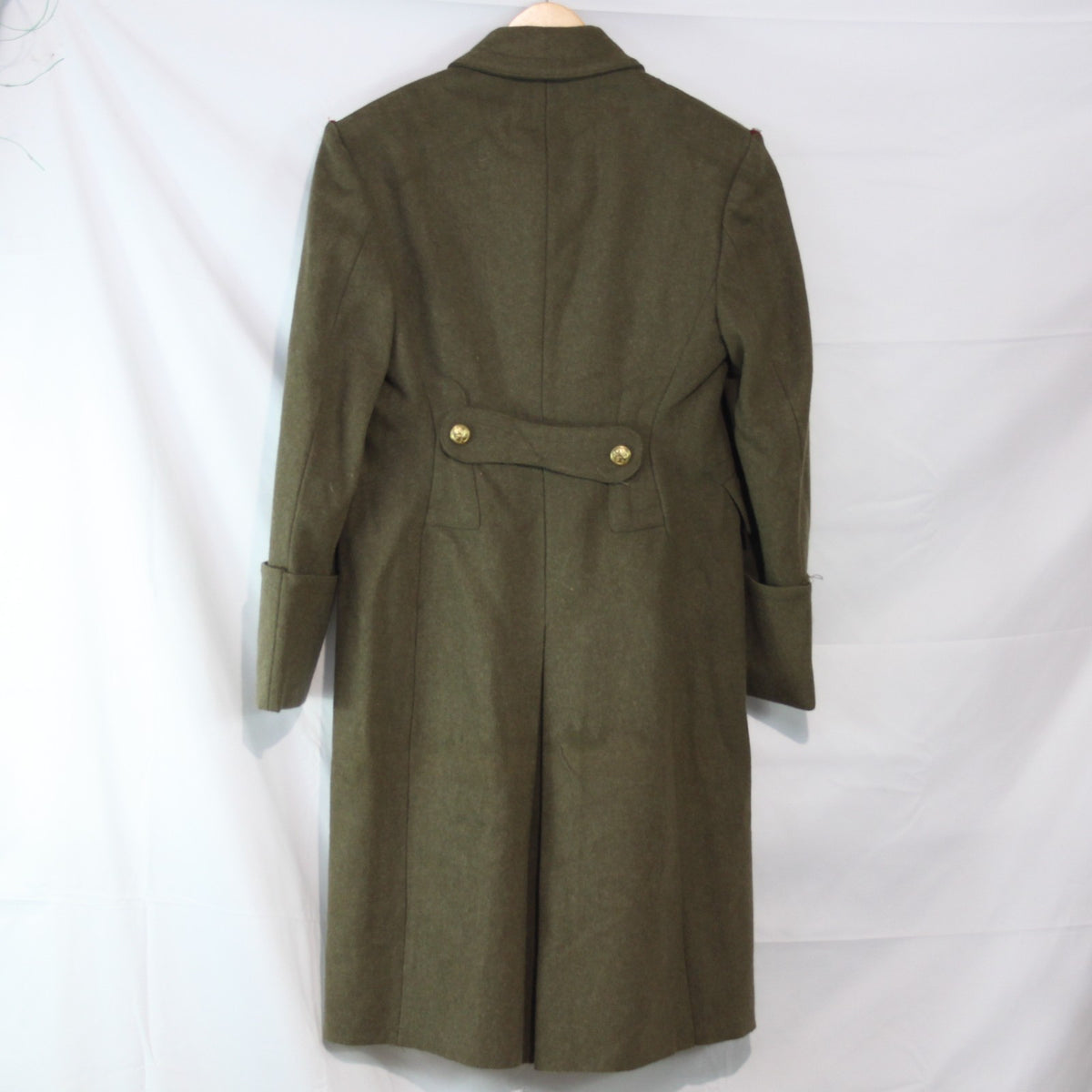 Bulgarian Army Overcoat Greatcoat Genuine Surplus Khaki Green32-34" Chest (3515)