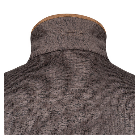 ED Jack Pyke Countryman Melange Fleece Gilet Double Zip Front Waistcoat Brown