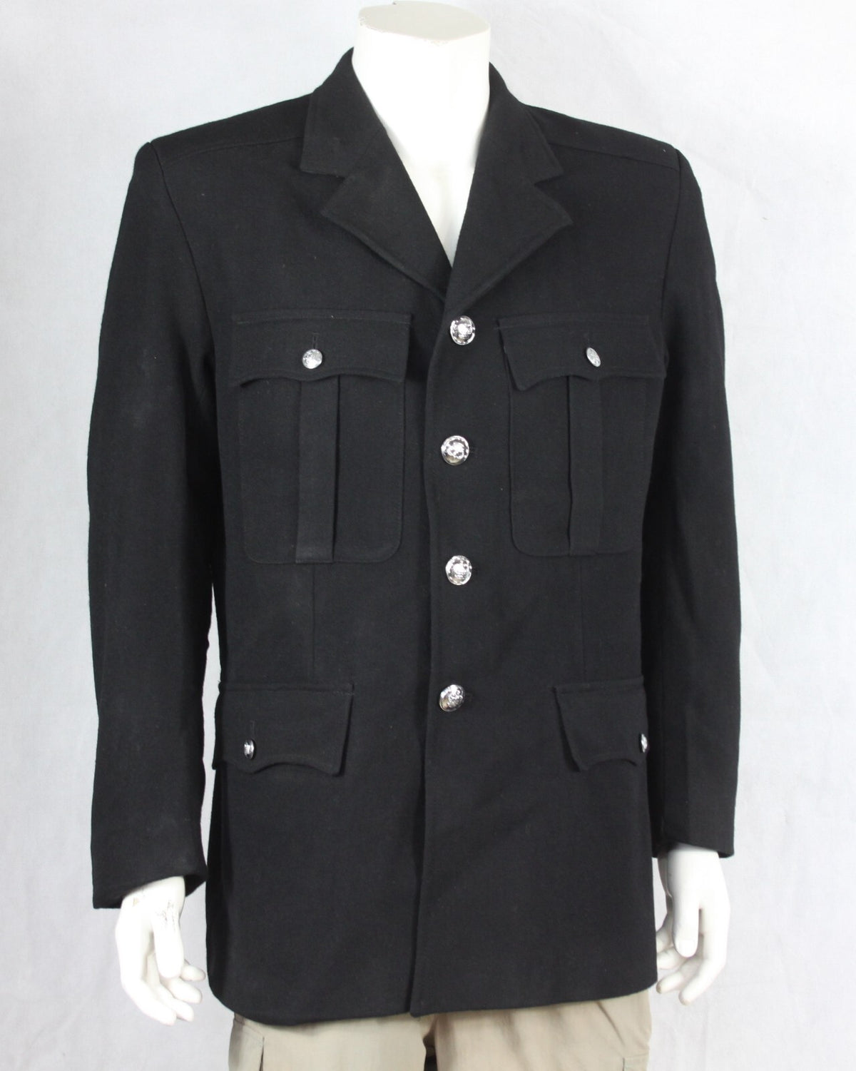 Genuine Surplus British Police Dress Jacket Black Formal Fitted 3305