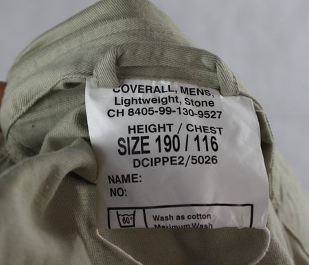 Genuine Surplus British Army Coverall Stone Beige Lightweight (4107)