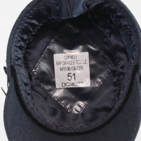 NEW British RAF Officers Womens Dress Hat Genuine Surplus Peak Cap 51cm (4413)