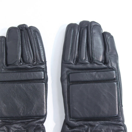 Black Leather Motorbike Gloves Dispatch Rider Size Large  (3909)