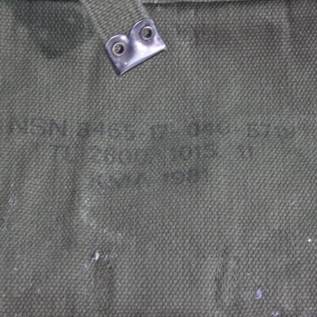 Genuine Surplus Vintage Belgian Army Military Side Bag Canvas Olive (3433)
