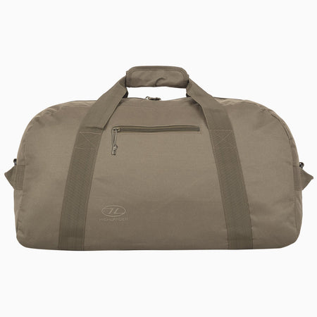 Highlander Cargo Holdall Duffle Bag 45 Litre Medium Strong Durable Black Green