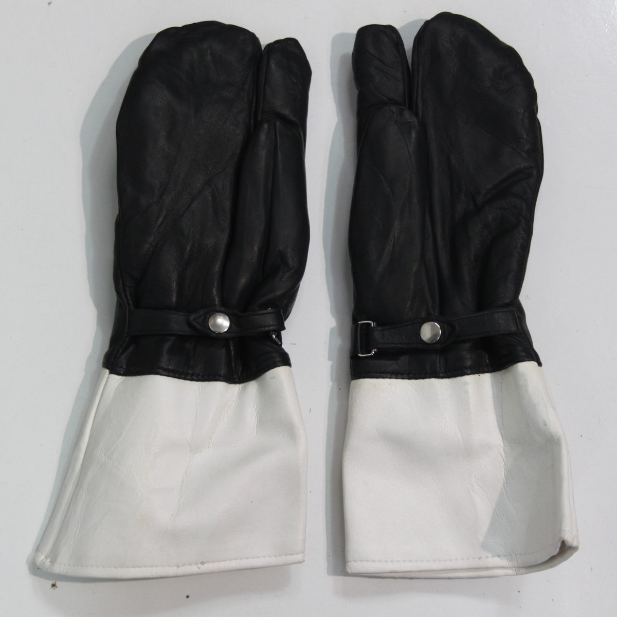 Faux Fur Lined Leather Mittens Motorbike Rider Genuine Surplus Medium (3931)