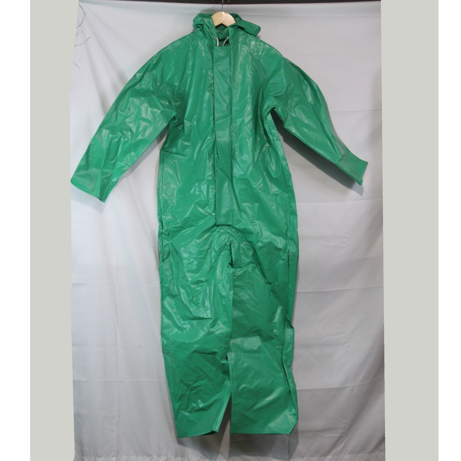 Waterproof Overall French Army Coverall Rubber type Suit Green Surplus (3947)
