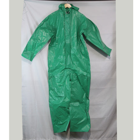 Waterproof Overall French Army Coverall Rubber type Suit Green Surplus (3947)