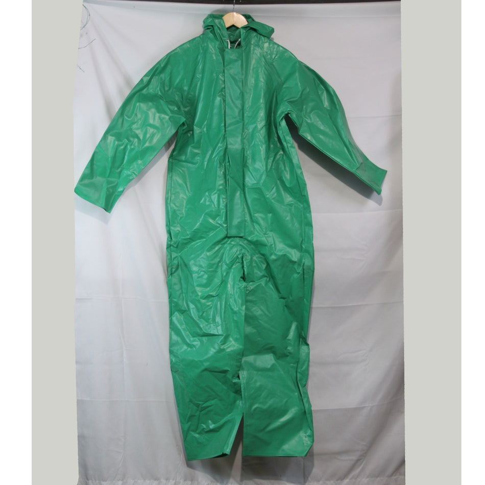 Waterproof Overall French Army Coverall Rubber type Suit Green Surplus (3947)