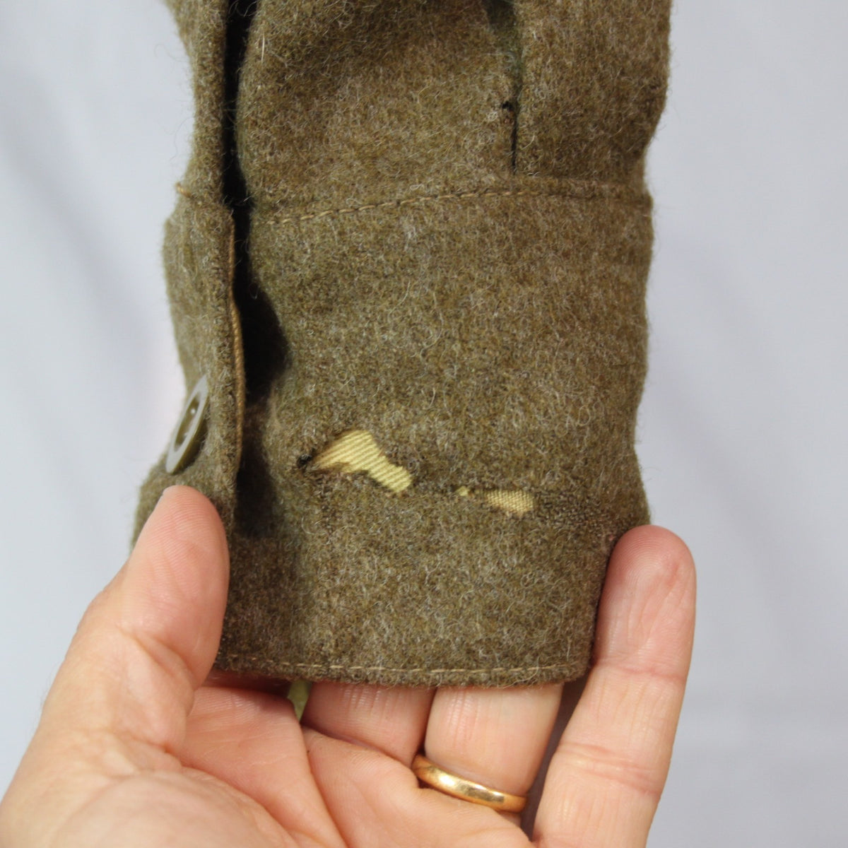 1954 British Army Battle Dress Short Uniform Jacket Wool 38" Chest Brown (3542)