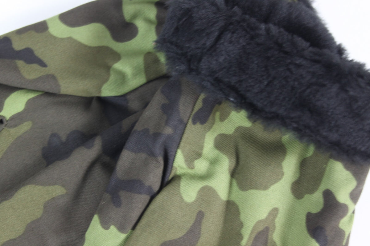 Genuine Surplus  Czech Winter Over Mittens Gloves Faux Fur Lined Camo Camouflage