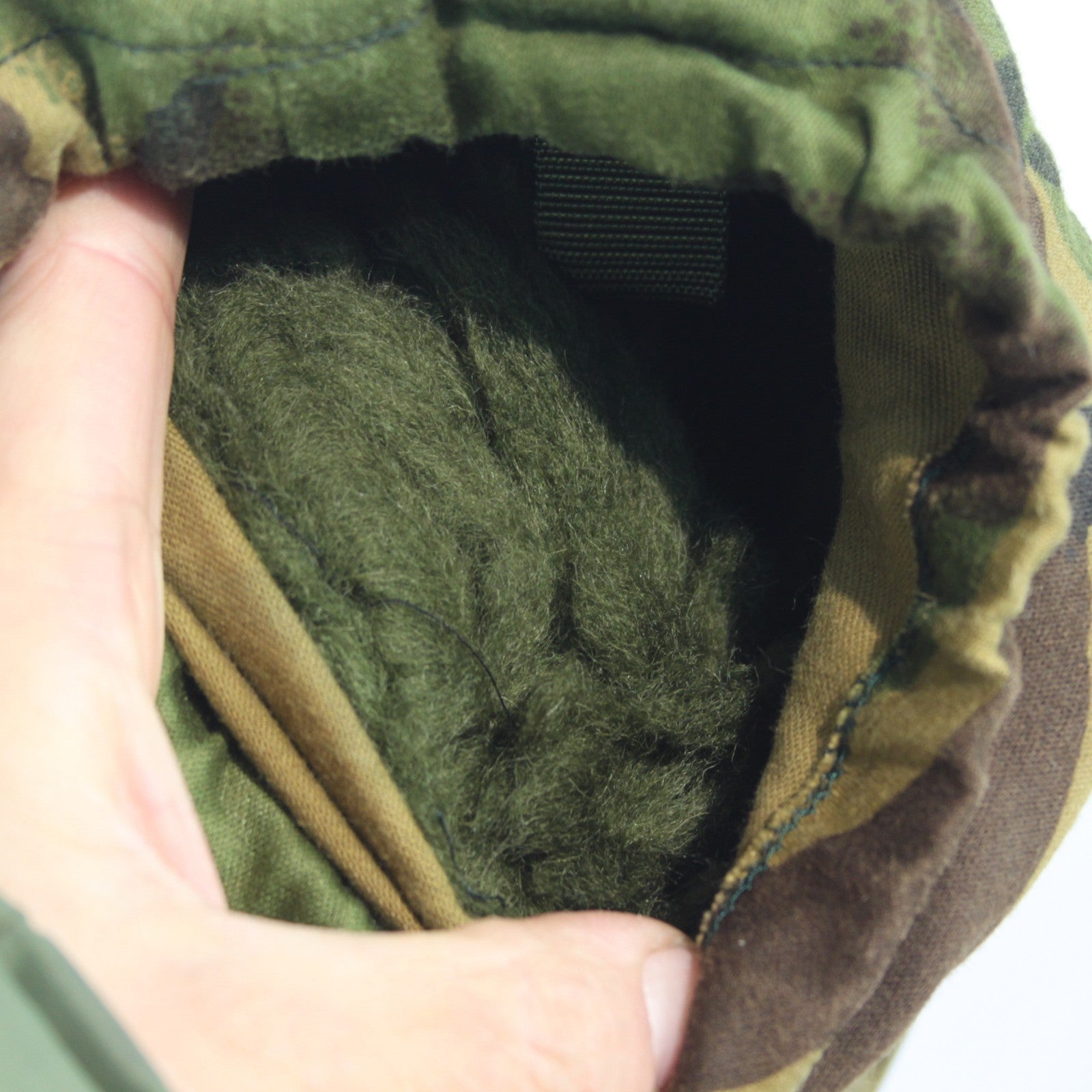 Faux Fur Thermal Army Mittens Vintage British Arctic Genuine Surplus Camo (3921)