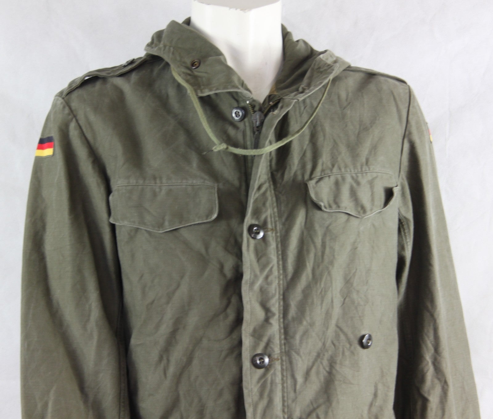 Genuine Surplus German Army Parka Olive Unlined Canvas Military (3741)