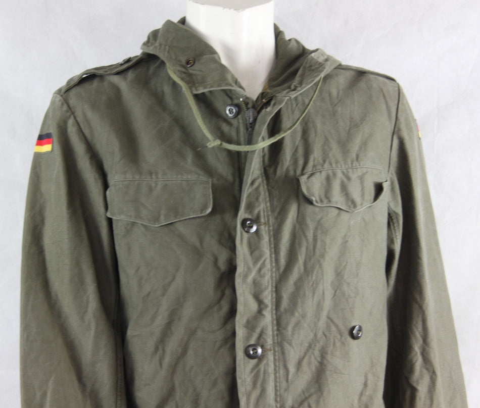 Genuine Surplus German Army Parka Olive Unlined Canvas Military (3741)