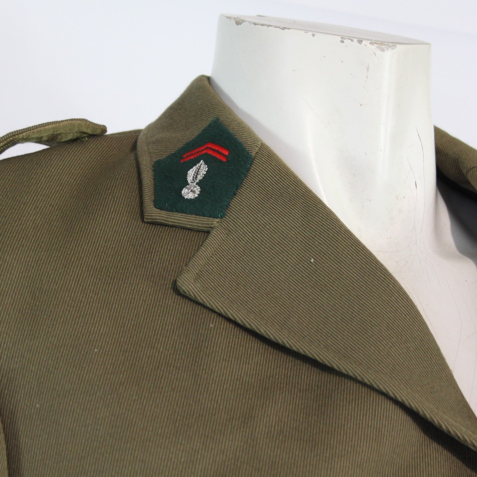 Uniform Dress Jacket Genuine Surplus French Army Heavy Olive 40" Chest (3497)