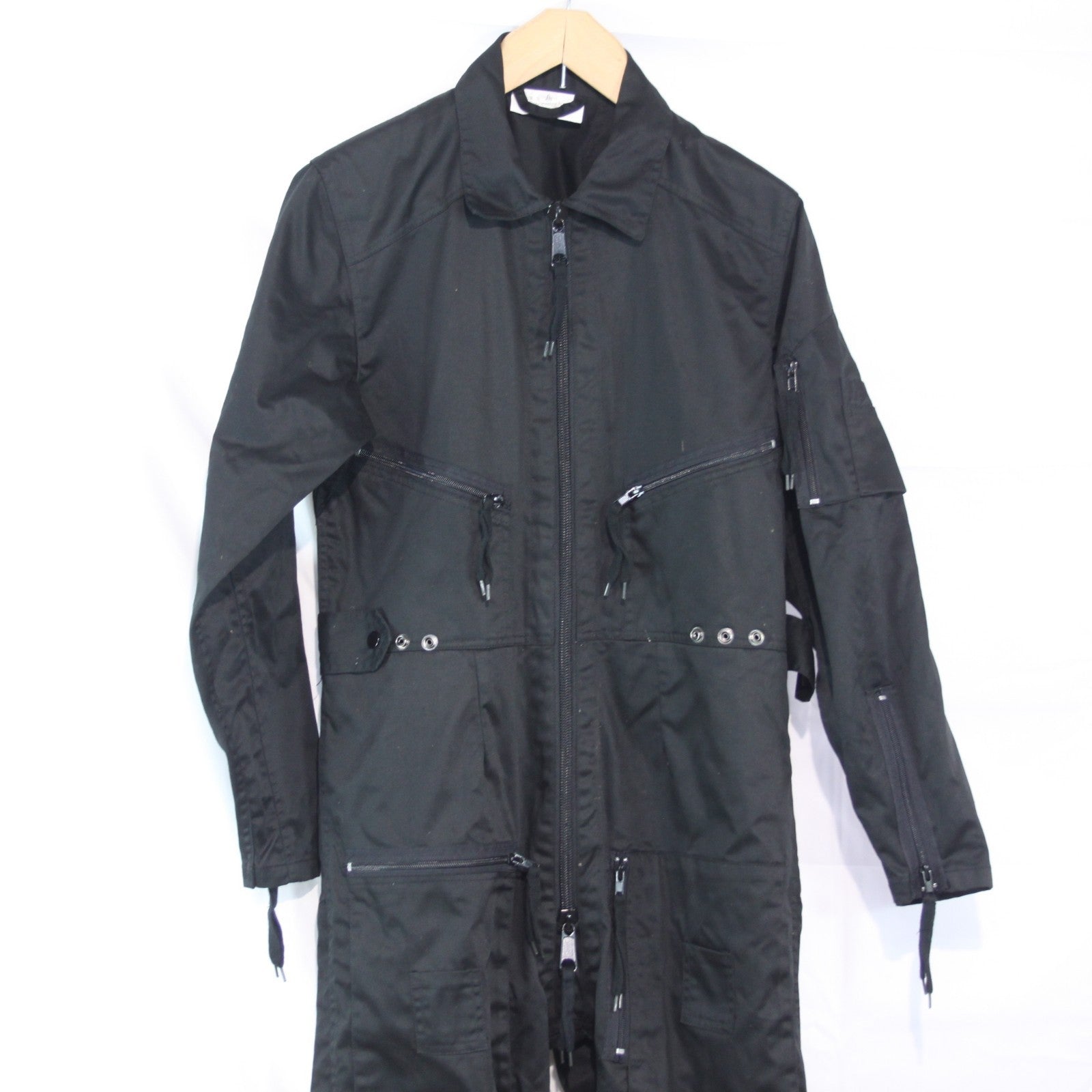 German Military Style Flight Suit Black Coverall Army Airforce 36" Chest (3999)