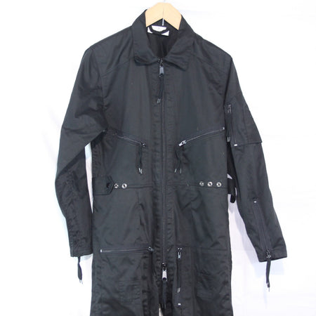 German Military Style Flight Suit Black Coverall Army Airforce 36" Chest (3999)