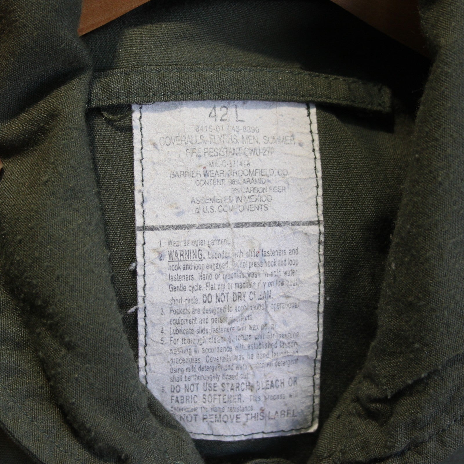 USAF US Flight Suit Airforce Badged Genuine Surplus 42" Long (4175)