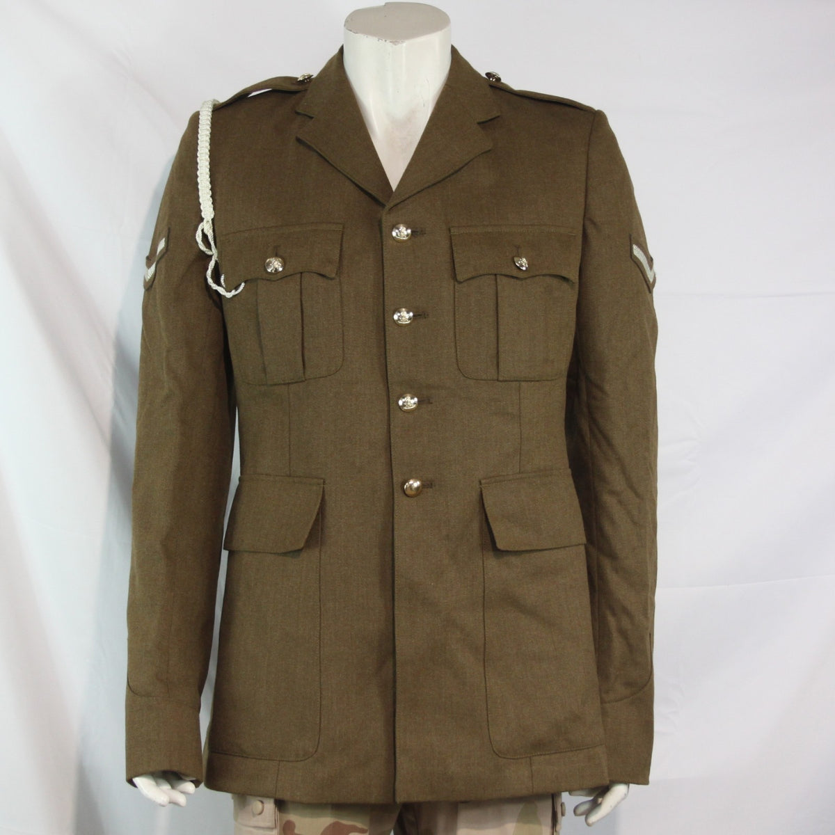 Genuine Surplus British Army Dress Uniform Jacket Tan repaired 40" Chest (4191))