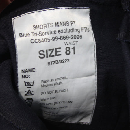 Genuine Surplus British Forces  Tri-Service PT Shorts Navy Pleat Front (4367)