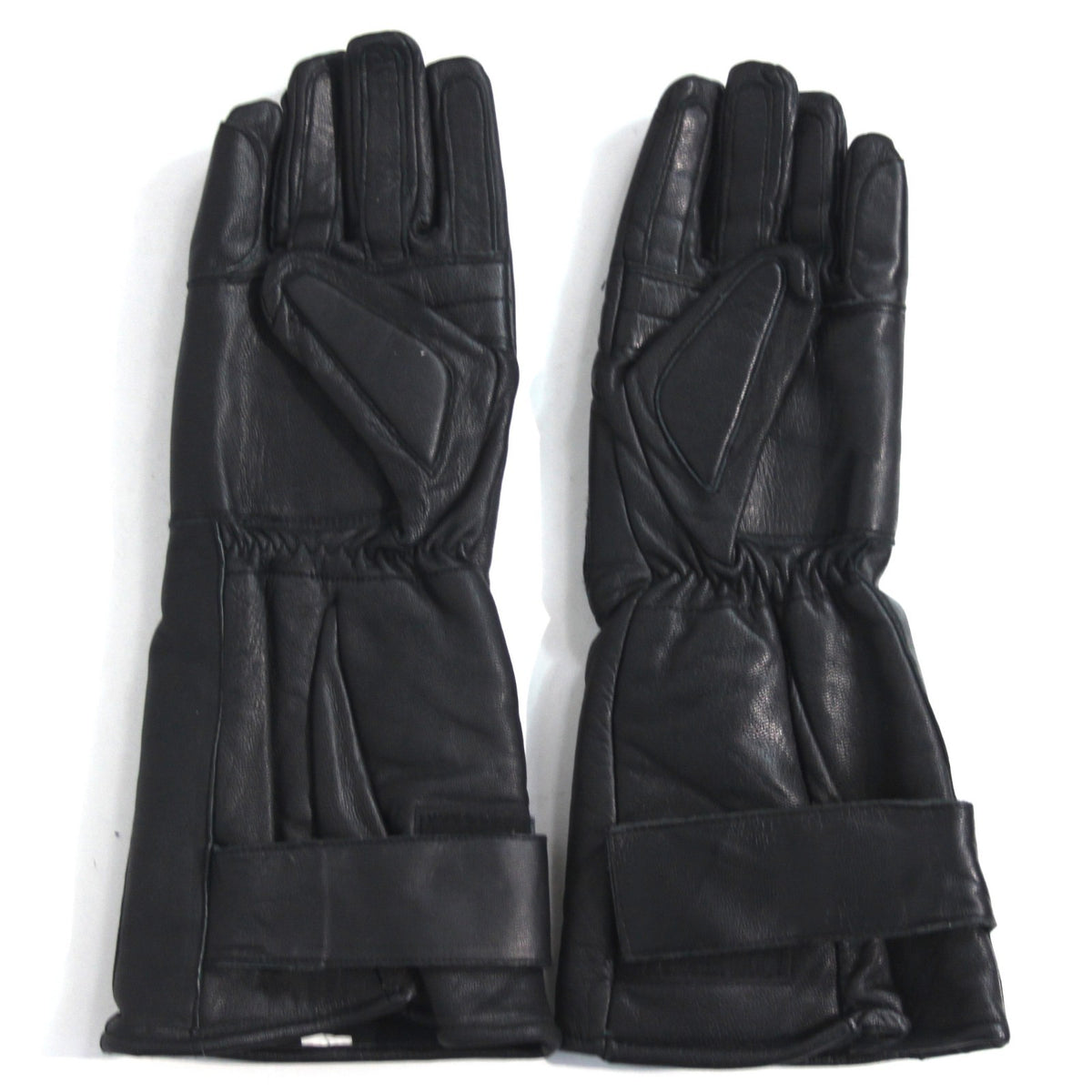 Black Leather Motorbike Gloves Dispatch Rider Size Large  (3909)