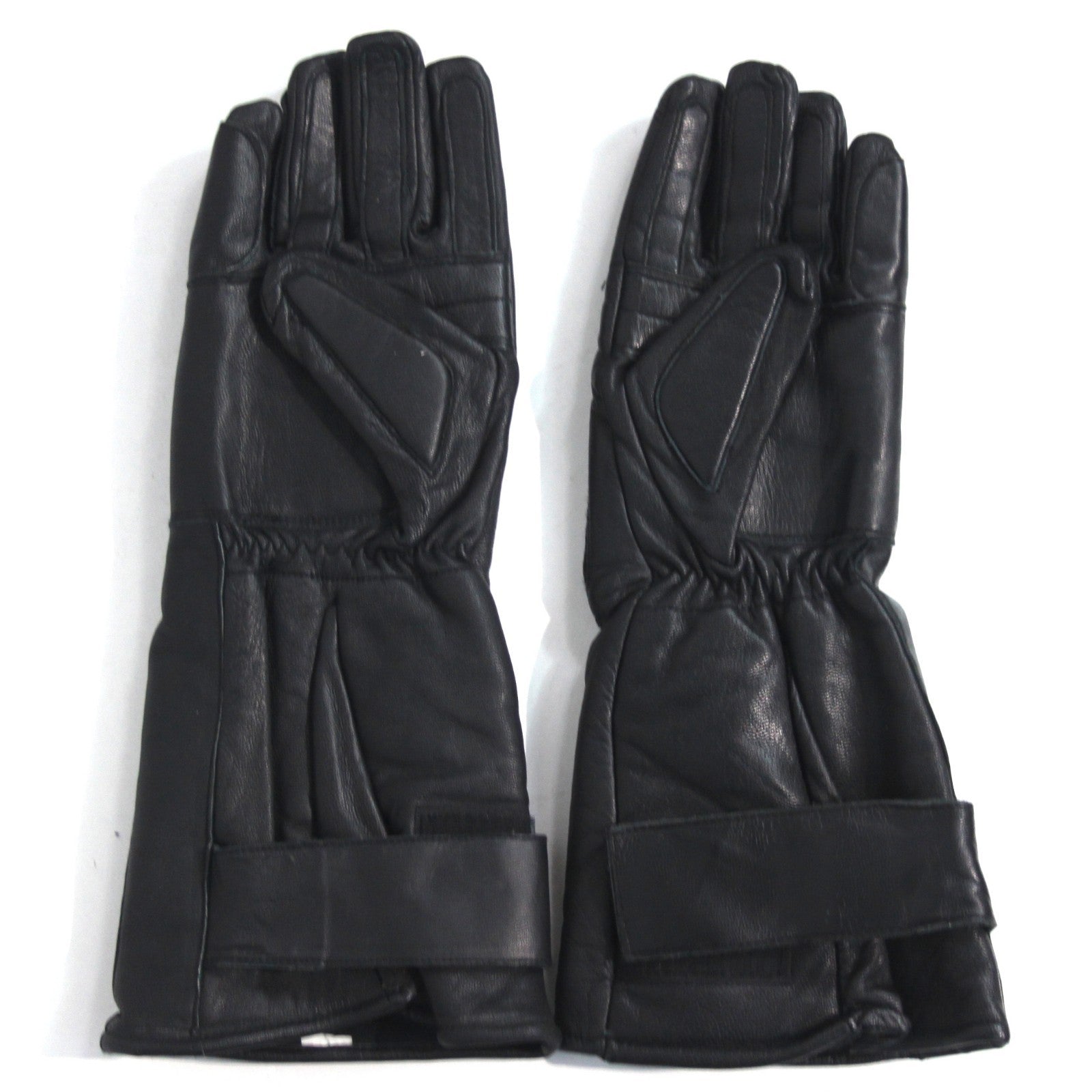 Black Leather Motorbike Gloves Dispatch Rider Size Large  (3909)