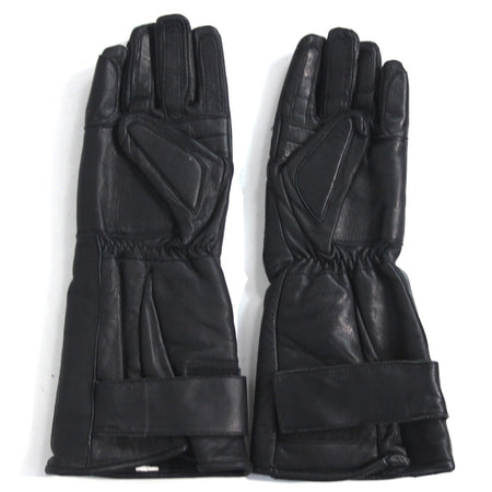 Black Leather Motorbike Gloves Dispatch Rider Size Large  (3909)