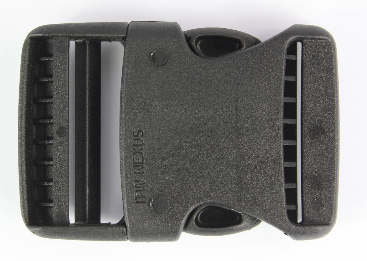 Rounded Side Release Buckles Black Plastic Clips Rucksacks Replacement All Sizes