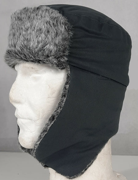 Cossack Hat Winter Grey Thermal Faux Fur Trapper Hat Size Small Adult