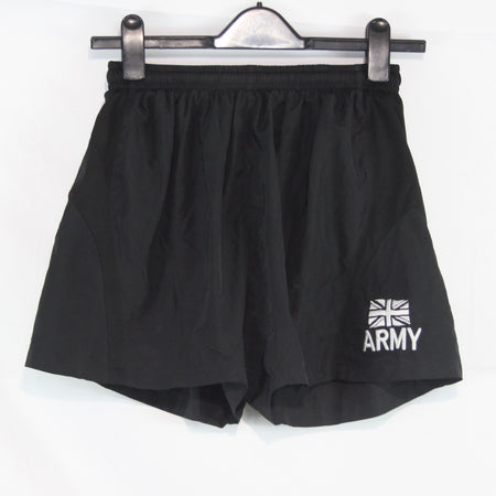 Genuine Surplus British Army PT Shorts Black Embroidered (4379)