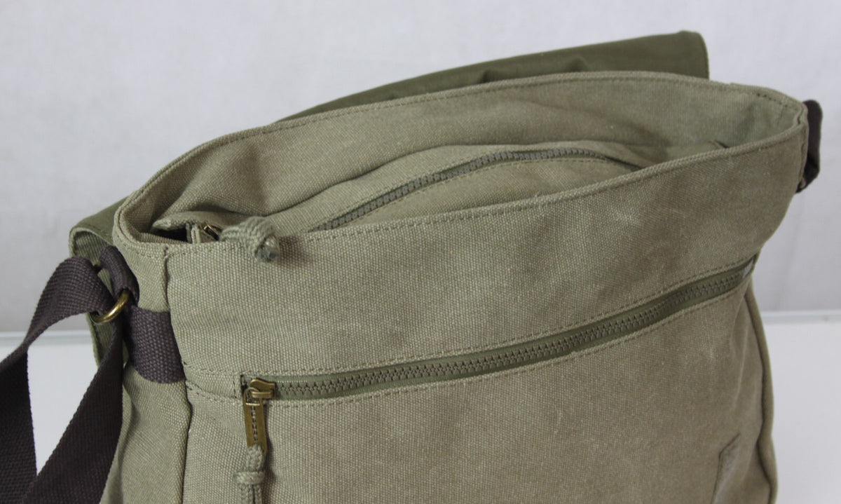 Avro Lancaster WW2 Bomber Exclusive Printed Messenger Bag Vintage style Olive