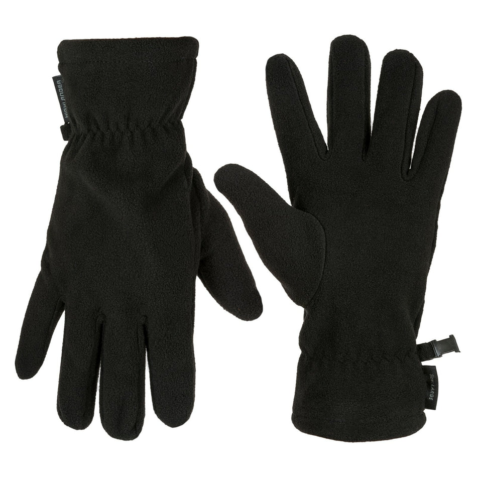 Highlander Basic Fleece Gloves Black Thermal Winter