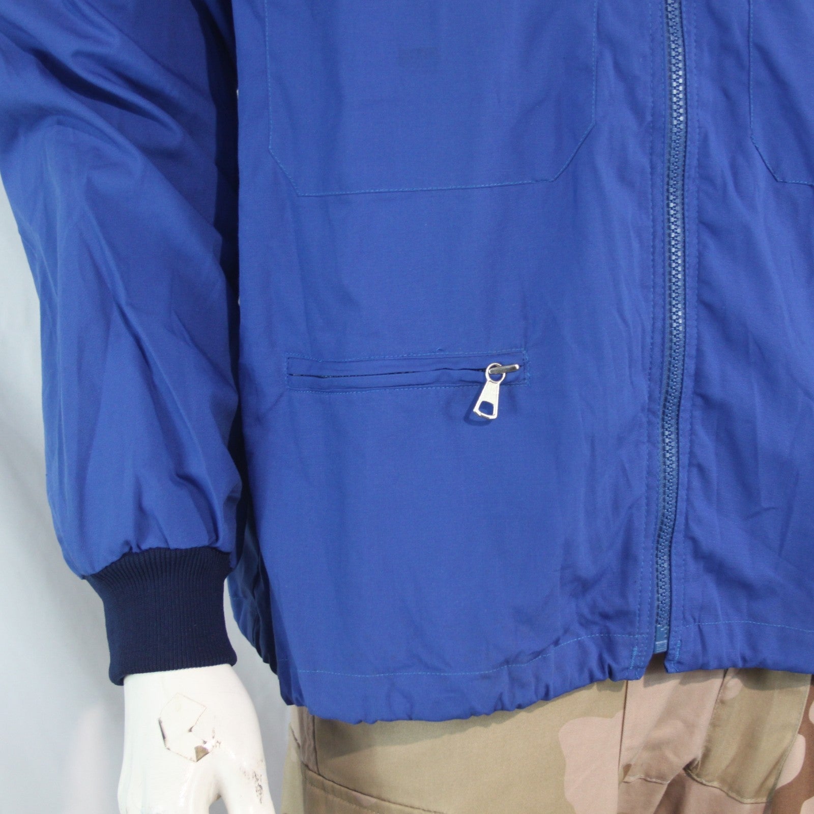 Vintage Tracksuit Top Swedish Army Jacket Genuine Surplus Polycotton 42" (3902)
