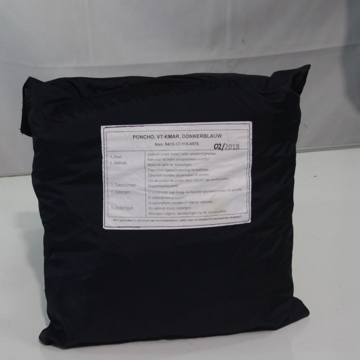 Dutch Army Poncho Cape Packaway Waterproof Navy Genuine Surplus (4440)