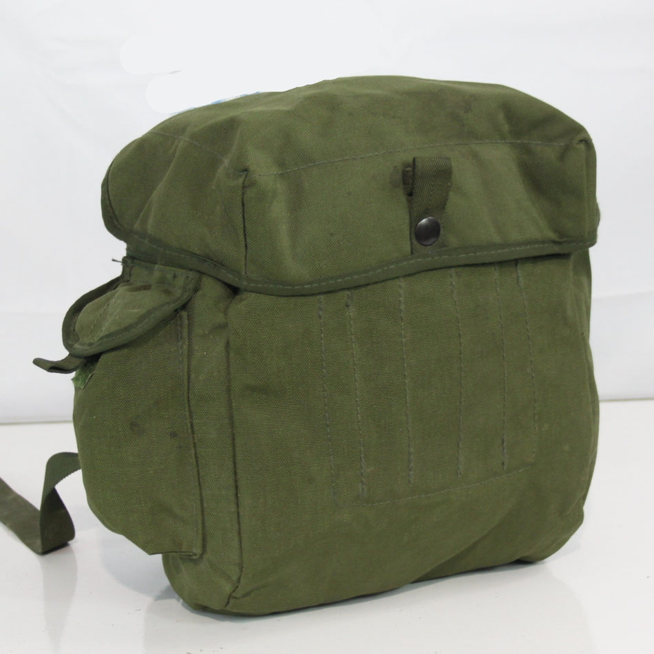 Genuine Surplus British Respirator Pack Plain Olive Green Side Bag 3401