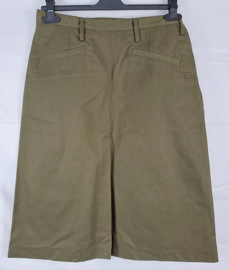 Genuine Surplus Slovakian Army Womens Skirt Khaki Green Button Fasten