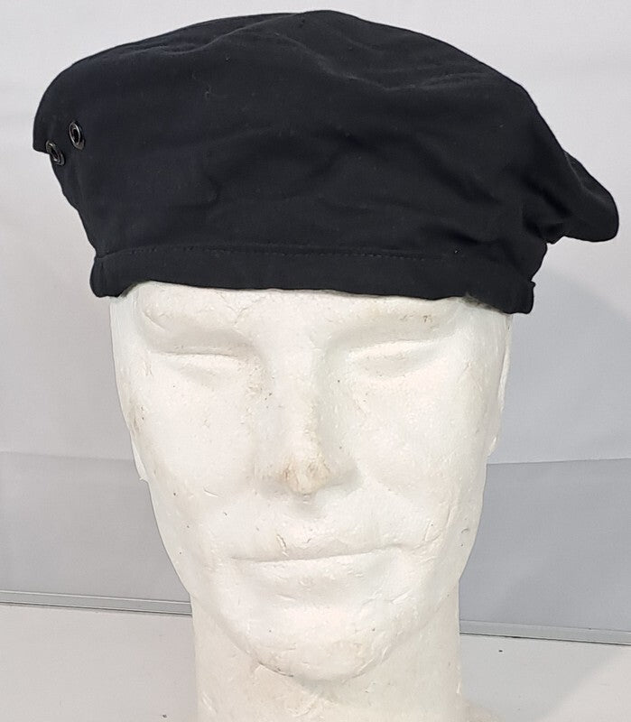 Genuine Surplus Czechoslovakian Army Black Cotton Fabric Beret hat Dated 1987