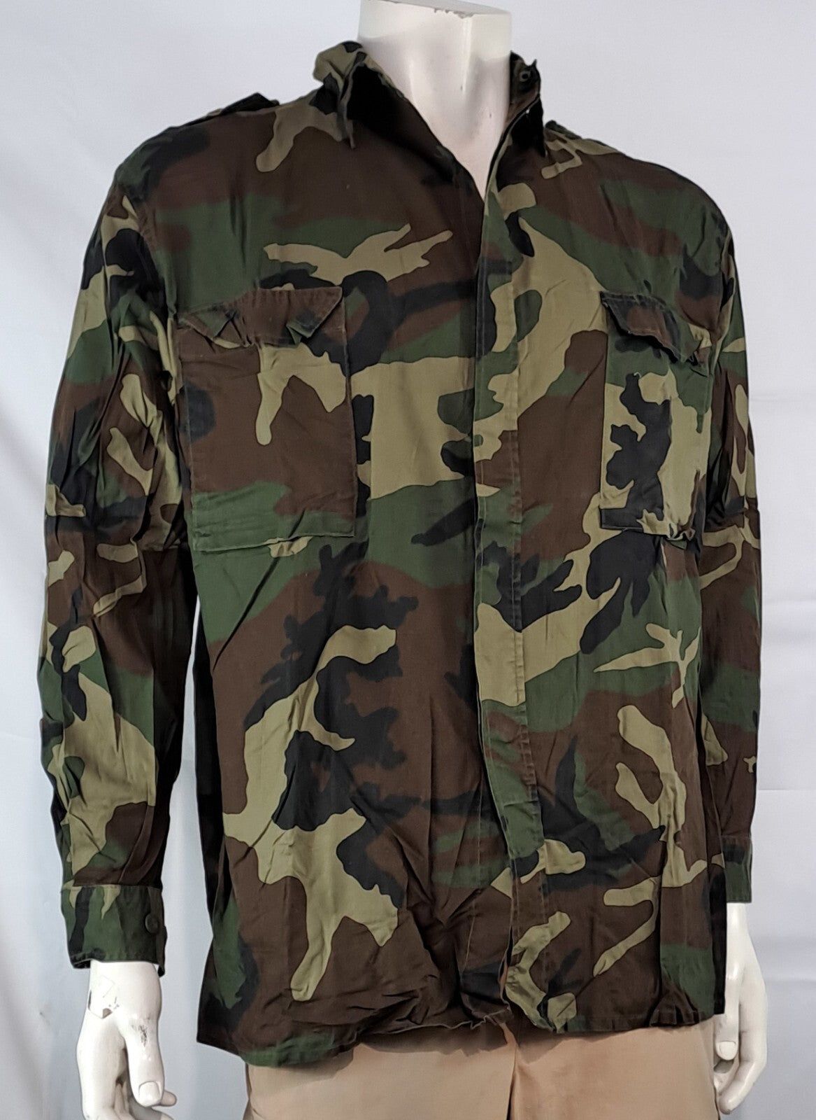 Genuine Surplus Croatian Army/Police Camouflage 100% Cotton Shirt Woodland Camo