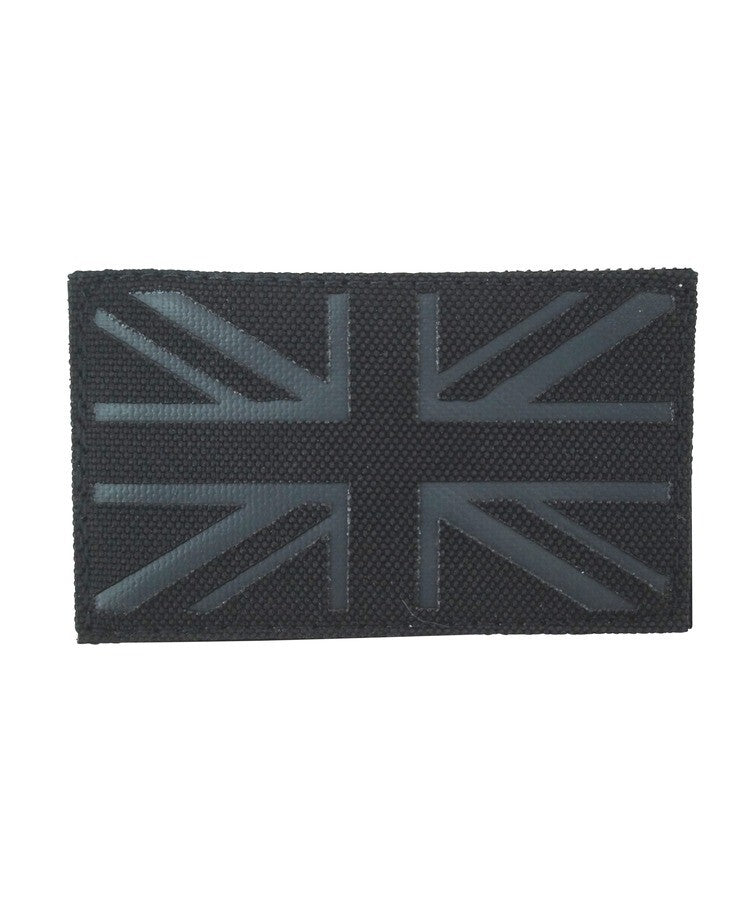 KT Laser Cut Union Jack Patch Military Subdued Tactical Hook & Loop Black