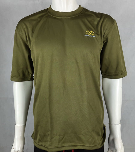 Highlander ClimateX Base Layer T-Shirt Short Sleeve Wicking Olive