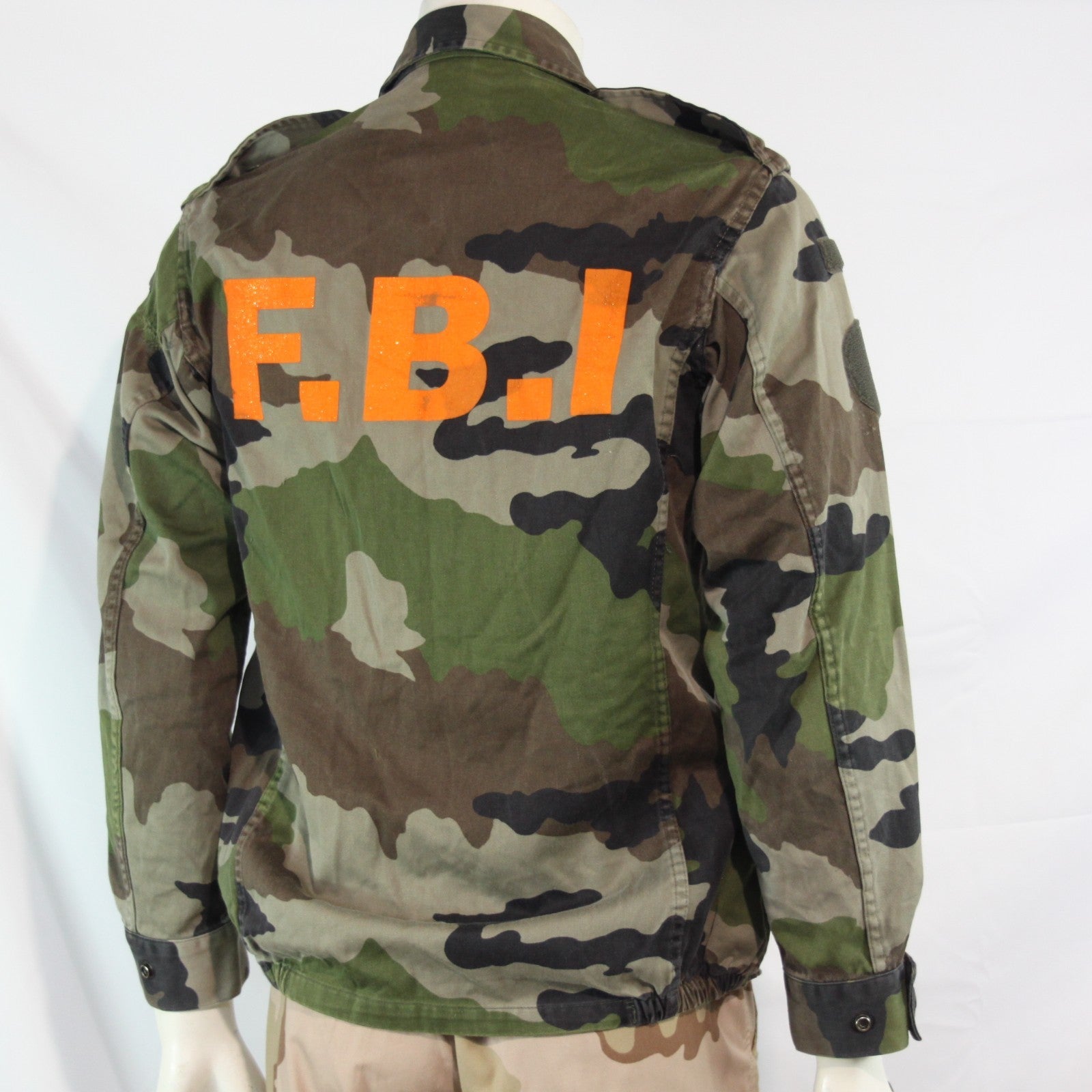 FBI Decorated French Military Jacket Camouflage Customized Surplus 36-38" (3605)