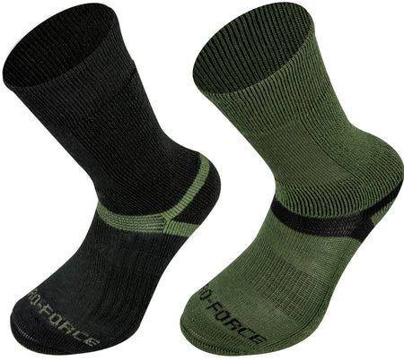 Highlander Taskforce Military Style Work Socks 40% Wool Cushioned Black Olive 83