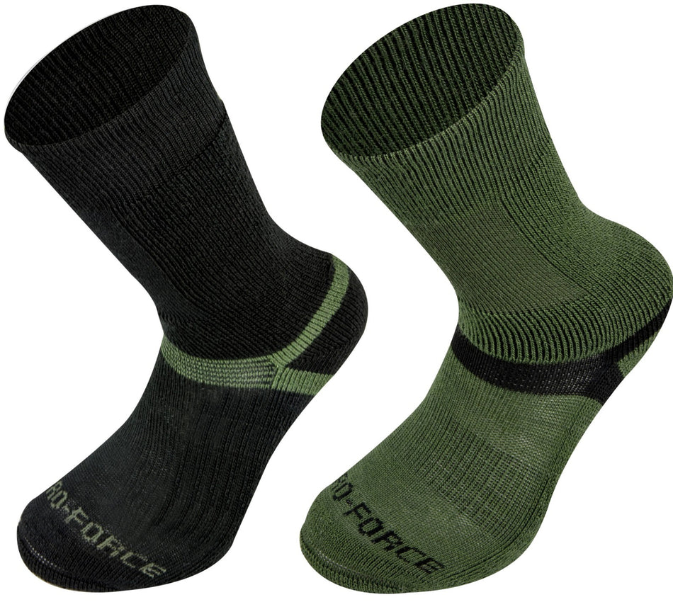Highlander Taskforce Military Style Work Socks 40% Wool Cushioned Black Olive 83