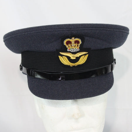 British RAF Officers Mens Dress Hat Genuine Surplus Peak Cap G1 (4448)