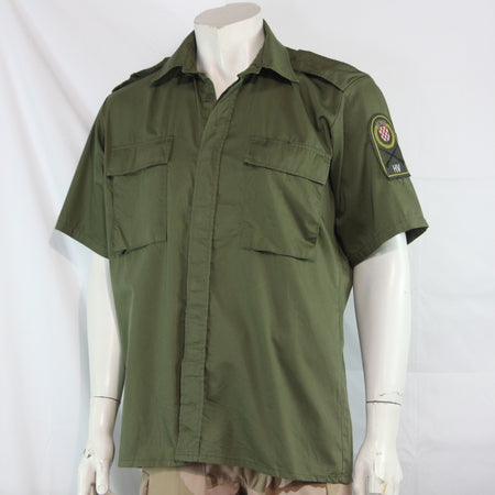 Croatian Short Sleeve Army Shirt Lightweight Badged Olive Genuine Surplus (4324)