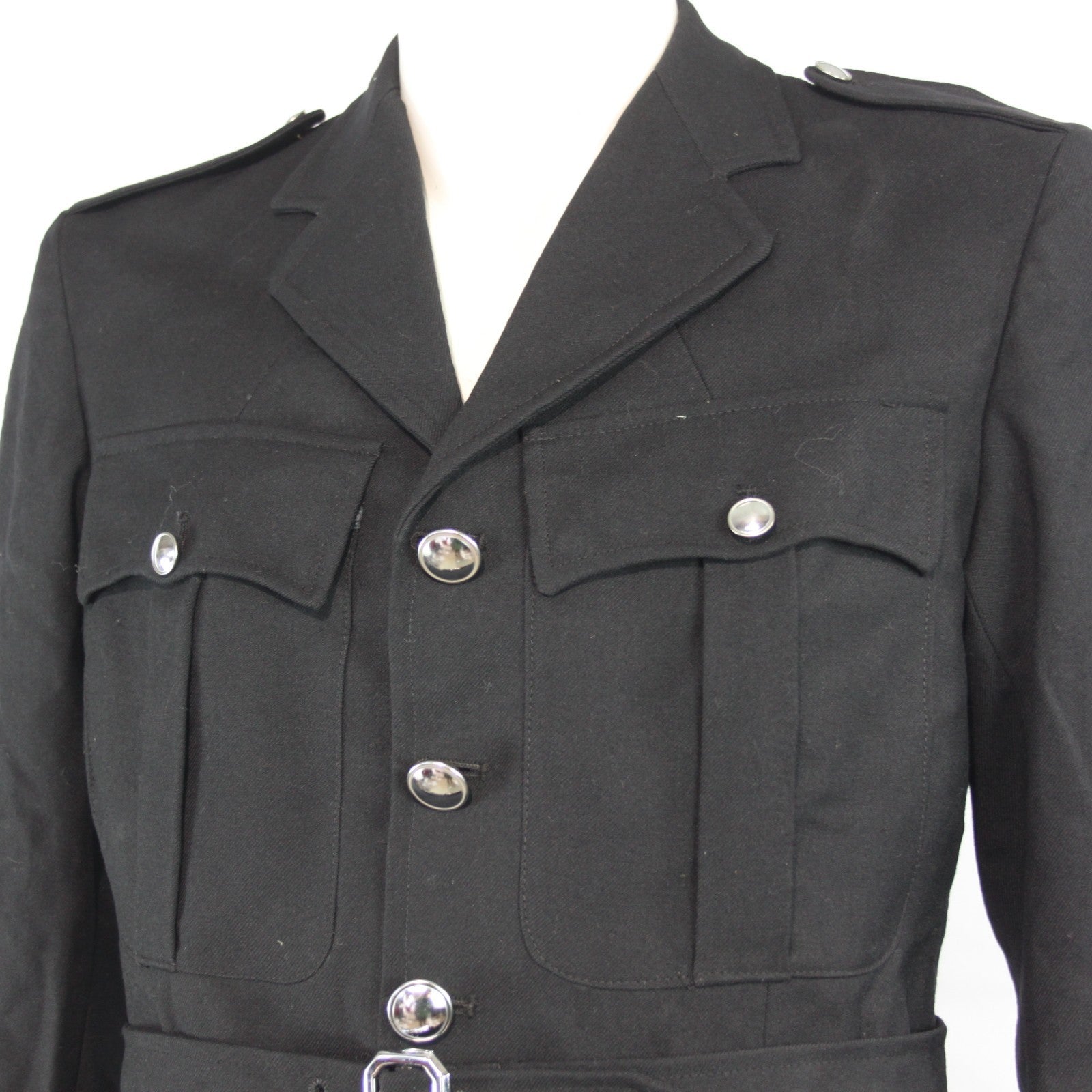 Genuine Surplus RUC Irish British Police Dress Jacket Black Formal Fitted (3554)
