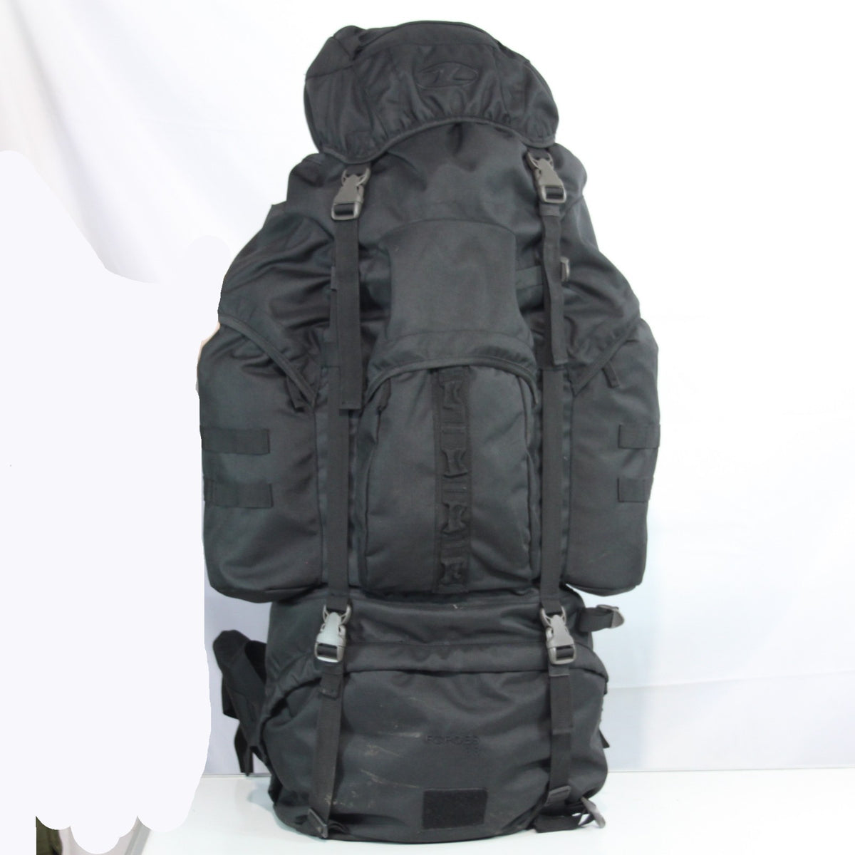 Ex-Sample Highlander Forces 88 Litre Rucksack Black Military Bergen (3403)