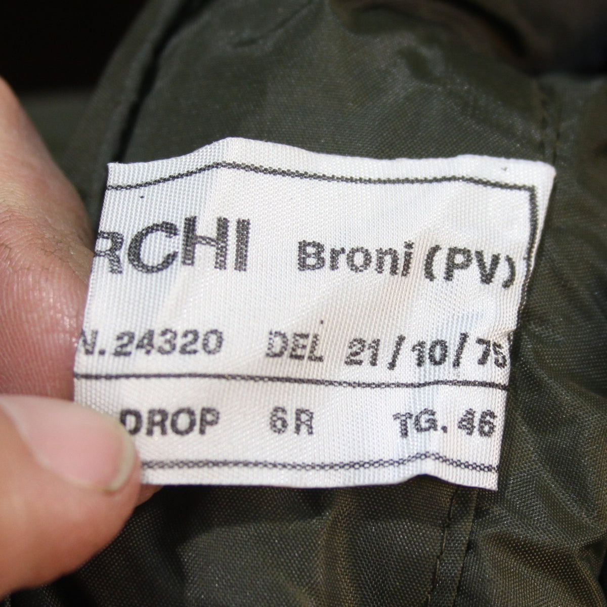 1970's Vintage Italian Army Foul Weather jacket Waterproof Lined 38-40" (4309)
