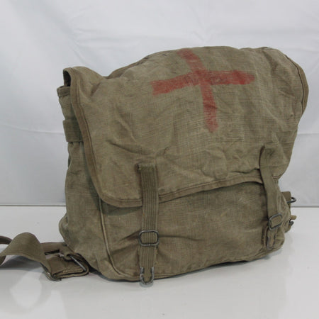Genuine Surplus French Army Vintage Rucksack Cotton Canvas First Aid Padre 3407